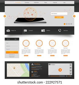 Website Template. Vector illustration.