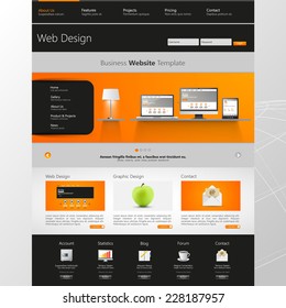 Website Template. Vector illustration. 