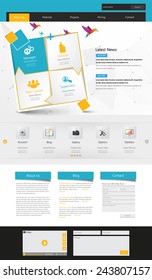 Website Template Vector Illustration.  