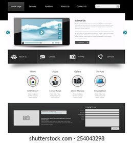 Website Template. Vector illustration.