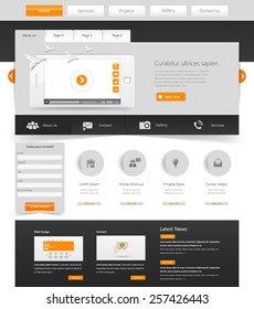 Website Template. Vector illustration.