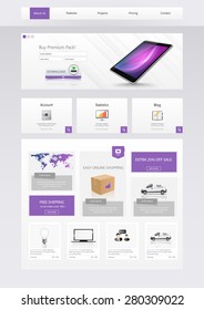 Website Template. Vector illustration.