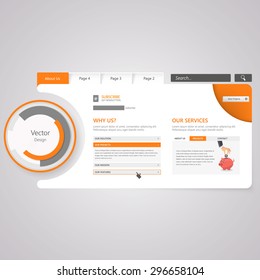 Website Template. Vector illustration.