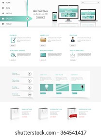 Website Template. Vector illustration.
