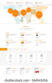 Website Template. Vector illustration.
