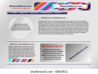 Website Template Vector Illustration Stock Vector (Royalty Free ...