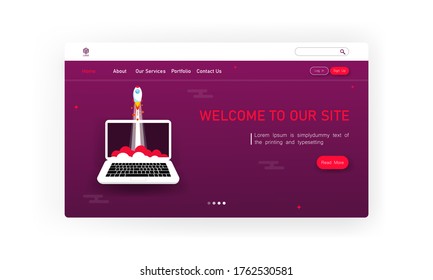 Website template. Vector illustration concept of web page design for website and mobile website development. Eps 10.