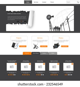Website Template Vector Illustration. Eps 10 