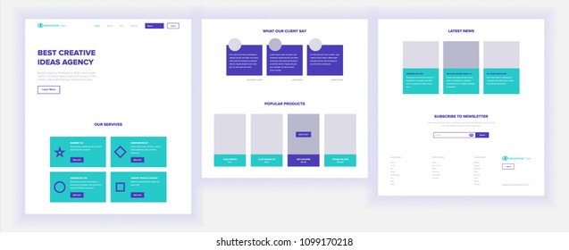 Website Template Vector. Page Business Technology. Landing Web Page. Creative Modern Layout. Finance Service. Engineering Growth. Payment Plan. Illustration