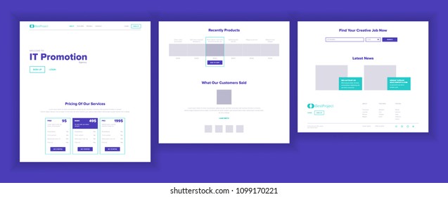 Website Template Vector. Page Business Landing. Shopping Online Web Page. People Environment. Creativity Construction. Responsive Design Interface. Brainstorming Communication. Illustration
