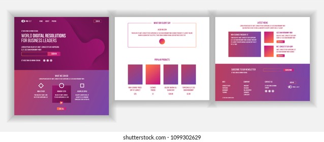 Website Template Vector. Page Business Technology. Landing Web Page. Creative Modern Layout. Payment Plan. Industry Innovation. Money Pay. Illustration