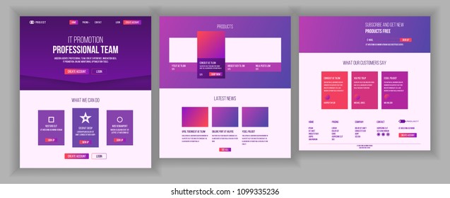 Website Template Vector. Page Business Interface. Landing Web Page. Responsive Ux Design. Opportunity Form. Creativity Construction. Stylish Creativity. Illustration