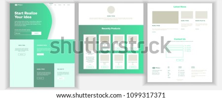 Website Template Vector. Page Business Technology. Landing Web Page. Creative Modern Layout. Payment Plan. Design Business. Industry Innovation. Illustration