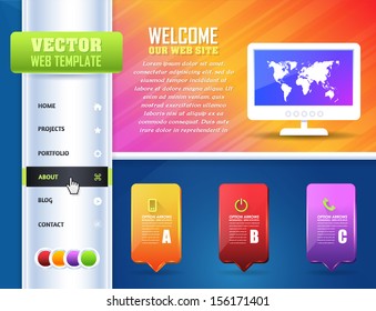 Website Template Vertical Navigation