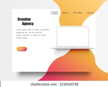 Website template for websites, or apps.