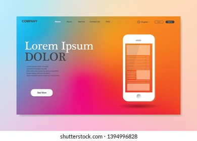 Website template for websites, or apps