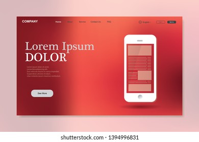 Website template for websites, or apps