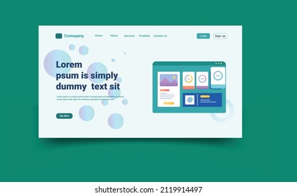 Website template for websites, or apps.