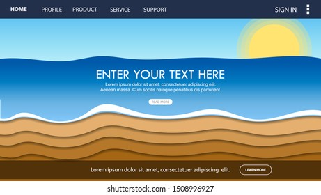 Website template for websites, or apps. Design background header website. Vector art. Header for website. vector illustration