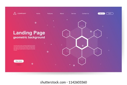 Website template for websites or apps. Geometric shape. Eps 10