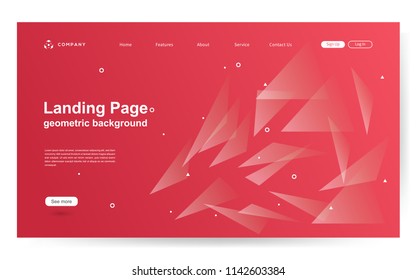 Website template for websites or apps. Geometric shape. Eps 10