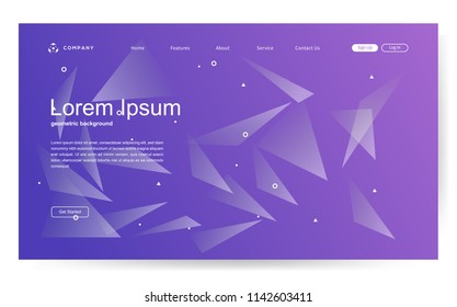 Website template for websites or apps. Geometric shape. Eps 10