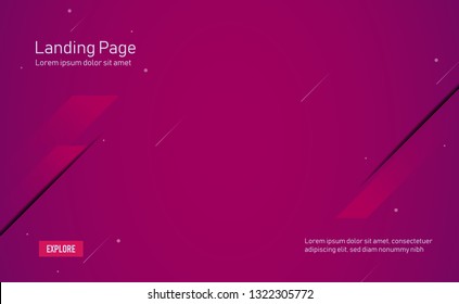 Website template for websites. Landing pages. Geometric background. Dynamic shape composition. Minimal background.