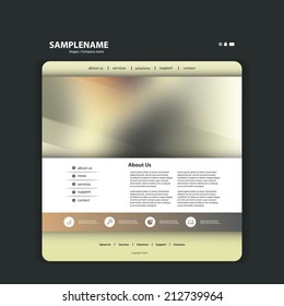 Website Template for Your Business with Blurred Background