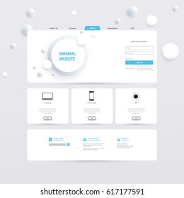 Website template for your business in editable vector illustration.