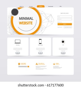 Website template for your business in editable vector illustration.