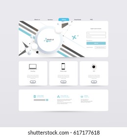 Website template for your business in editable vector illustration.