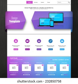 Website template for your business, eps 10 vector illustration,