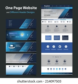 Website Template for Your Business with Six Different Header Design