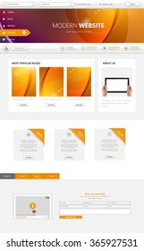 Website Template for your business. Vector