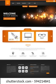 Website Template For Your Business In Vector Format.