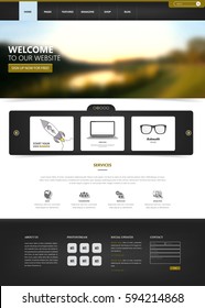 Website Template For Your Business In Vector Format.