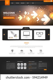 Website Template For Your Business In Vector Format.