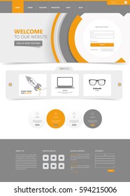 Website Template For Your Business In Vector Format.