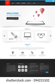 Website Template For Your Business In Vector Format.