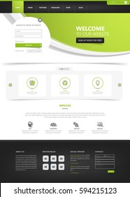 Website Template For Your Business In Vector Format.