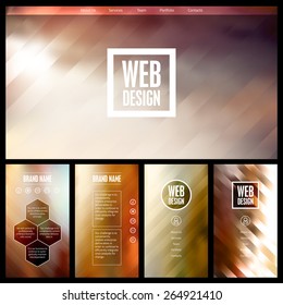 Website templates, icons, headers, blurred backgrounds and other vector elements for your design.