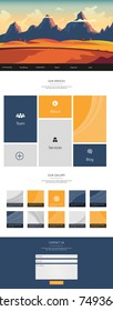 Website templates, icons, headers, blurred background
