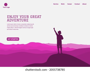 Website templates for websites, or apps. landing page themed adventure, sports, nature, etc.