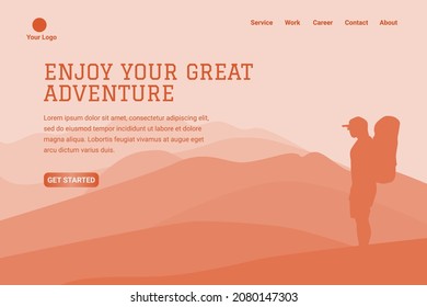 Website templates for websites, or apps. landing page-themed adventure, sports, nature, etc.