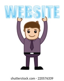 Website Text - Cartoon Vector