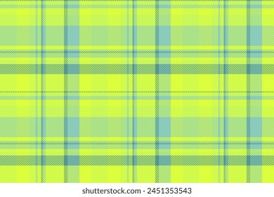 Website texture seamless background, household fabric vector textile. Complexity check pattern tartan plaid in lime and teal color.