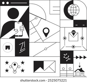 Website thin line icons set Website symbol Web Search Homepages icon, Gmail and social media