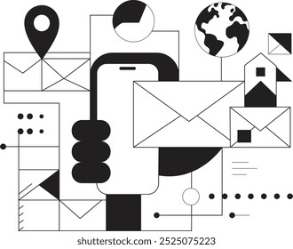 Website dünne Linie Symbole setzen Website-Symbol Web-Suche Homepages Symbol, Google Mail und Social Media