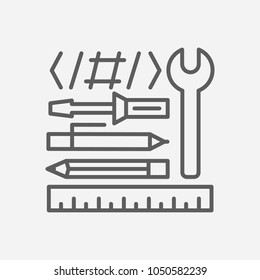 Website tools icon line symbol. Isolated vector illustration of  icon sign concept for your web site mobile app logo UI design.