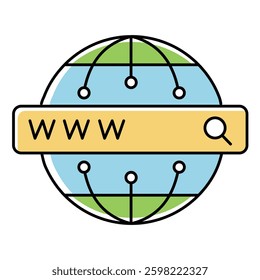 Website Traffic and Ai Online Engagement Vector Icon Design